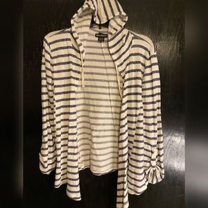 Miss Chievous Large blue and white striped cardigan